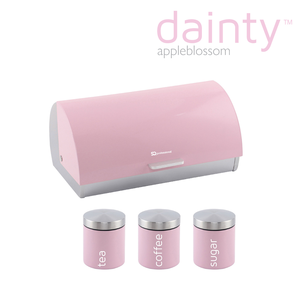 SQ Professional - Dainty Bread Bin w Canisters Appleblossom