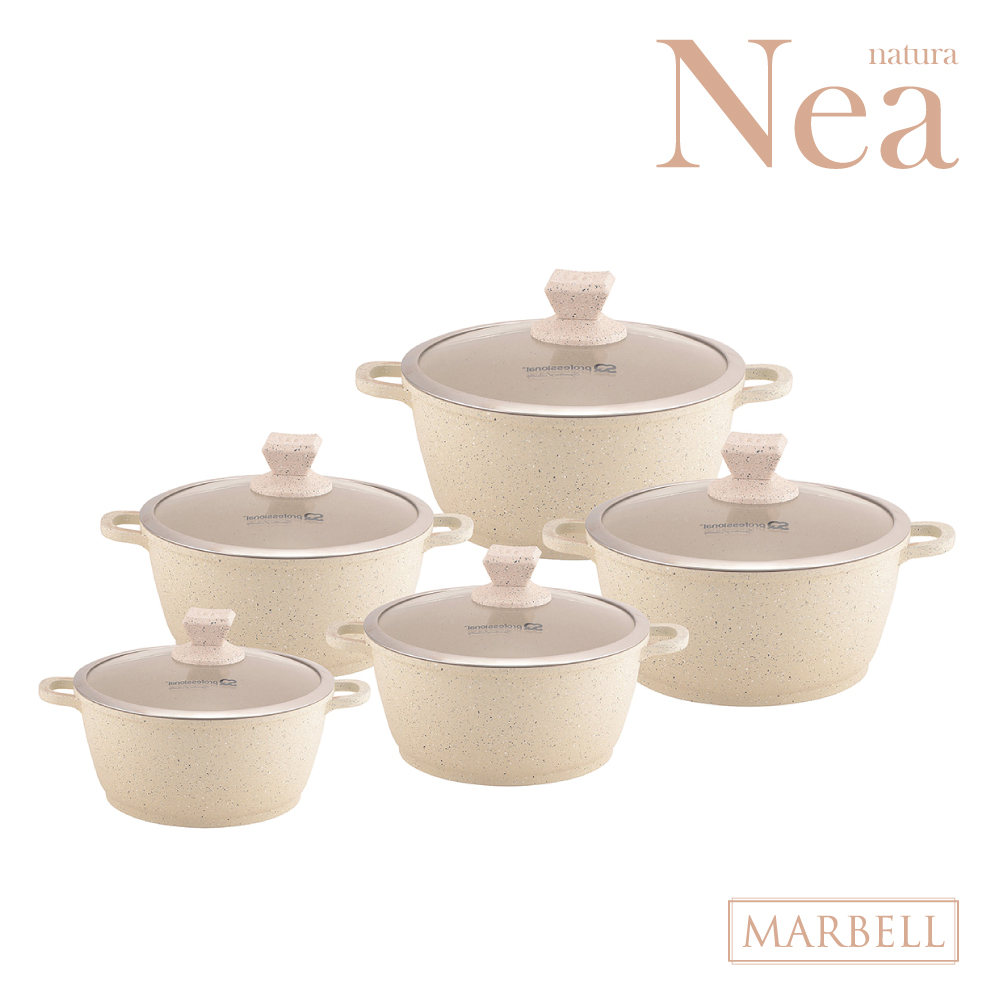 SQ Professional - Nea Marbell Stockpot Set 5pc Natura