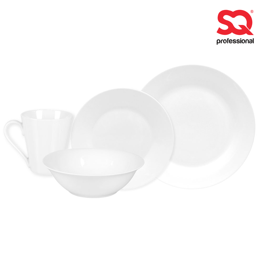 SQ Professional - Onya Dinner Set 16pc Design E Pure Perfection-White