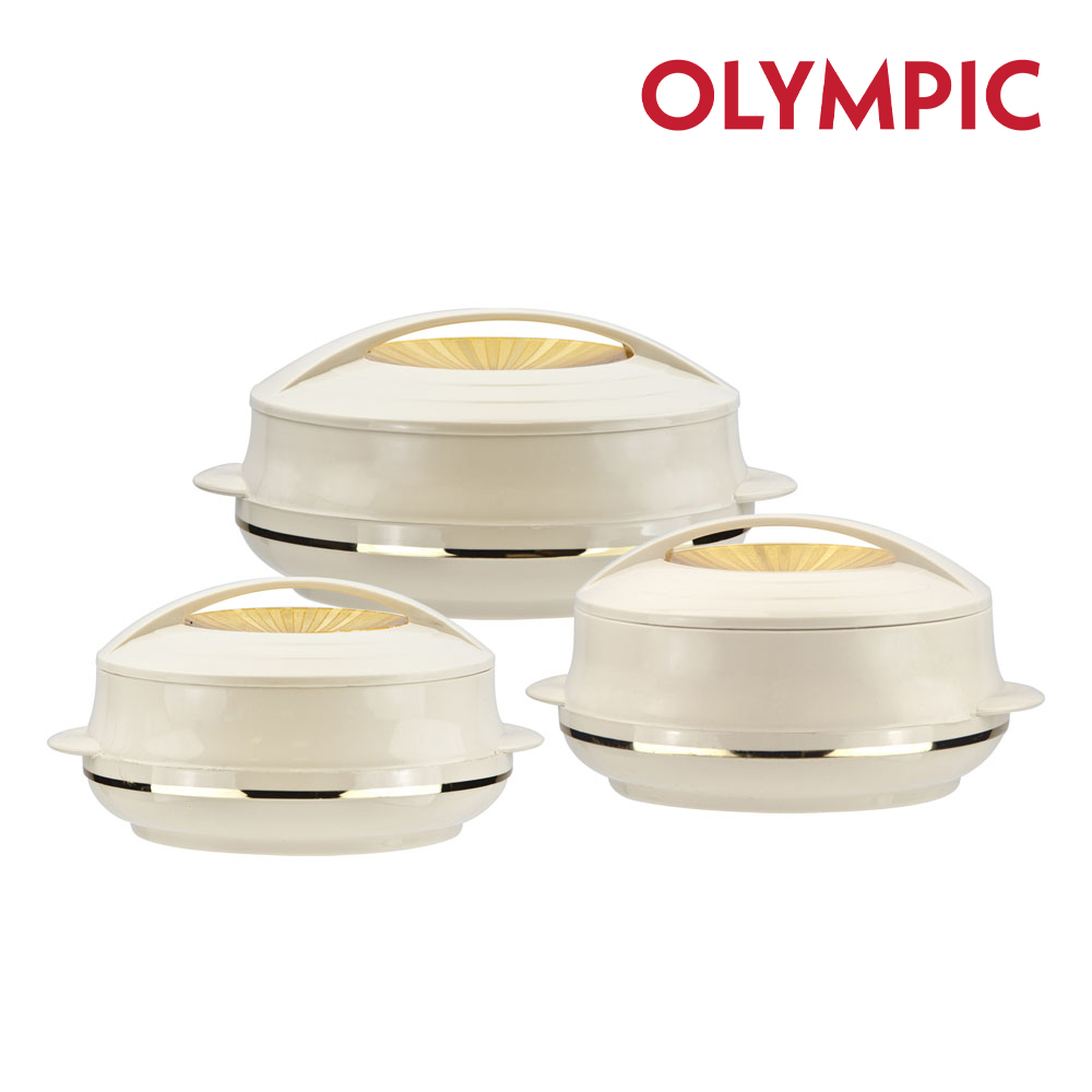 SQ Professional - Olympic Hot Pot Set 3pc Royal Cream-Gold 1.2-1.6-2.5L