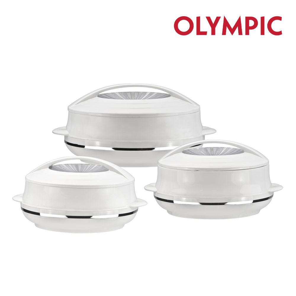 SQ Professional - Olympic Hot Pot Set 3pc Royal White-Silver 1.2-1.6-2.5L