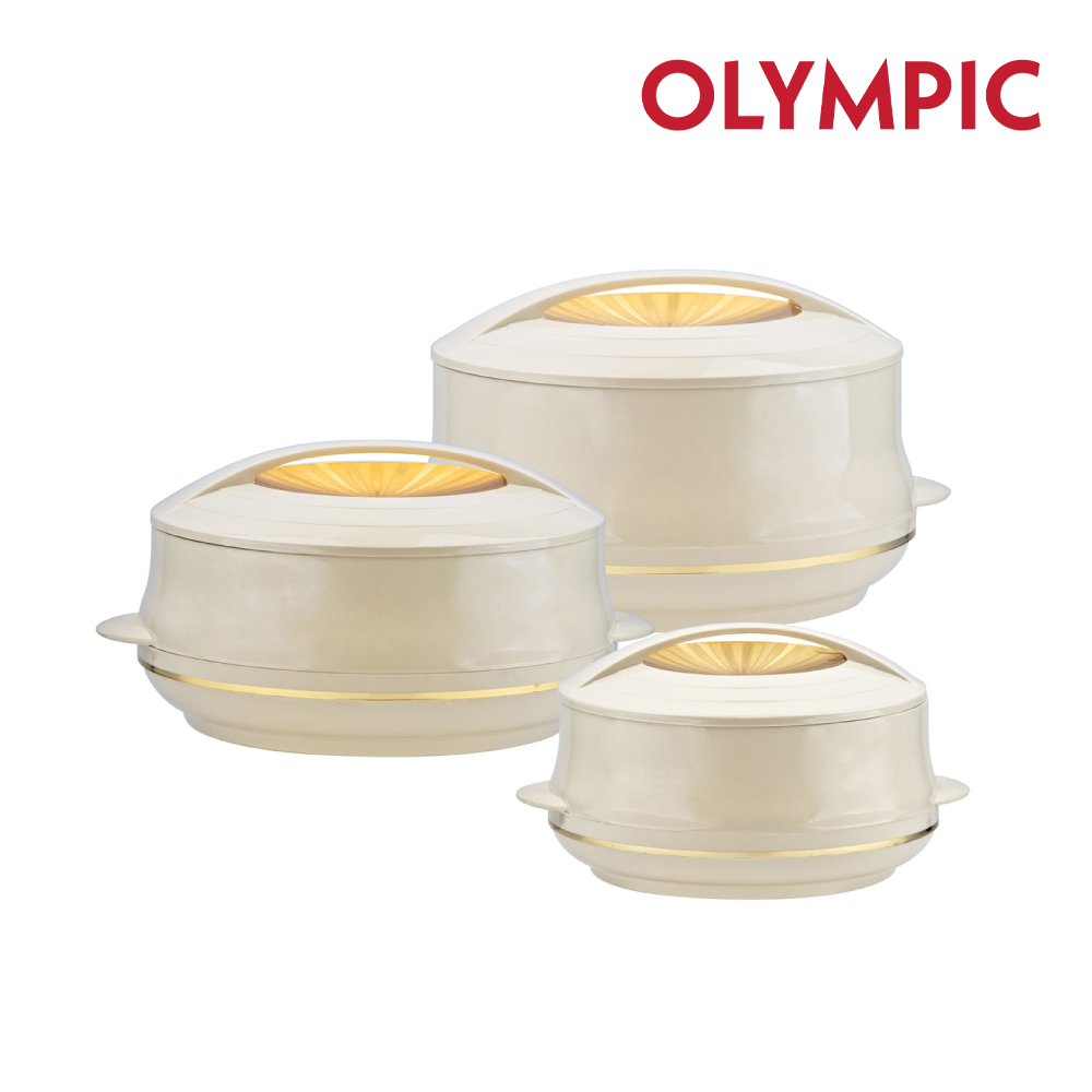 SQ Professional - Olympic Hot Pot Set 3pc King Cream-Gold 3.5-6.0-8.0L