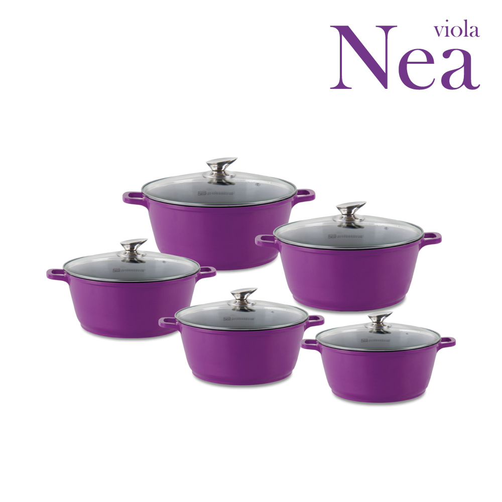 SQ Professional - Nea Die-cast Stockpot Set 5pc Viola