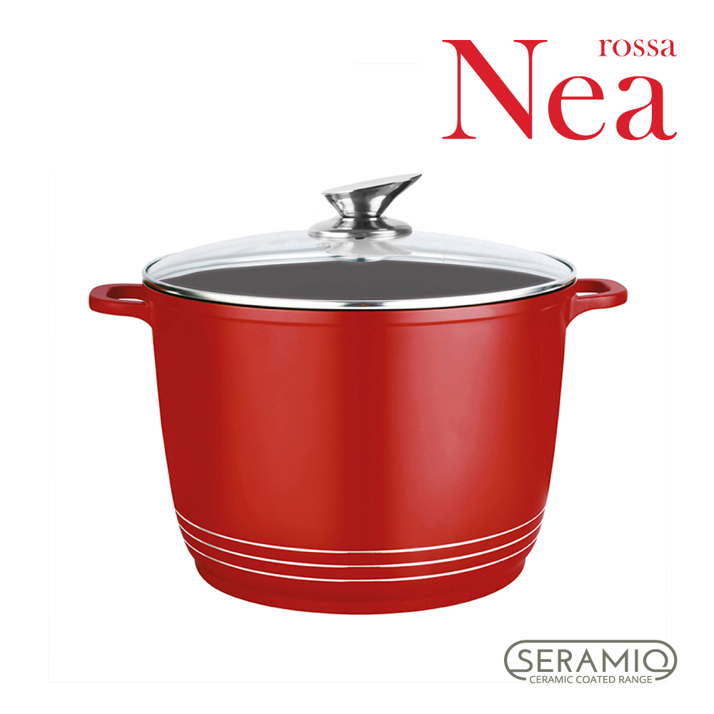 SQ Professional - Nea Seramiq Die-Cast Stockpot Rossa Tall 28cm 9L