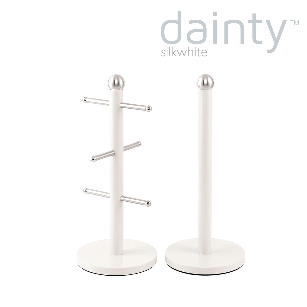 SQ Professional - Dainty Kitchen Roll Holder & Mug Tree Silkwhite