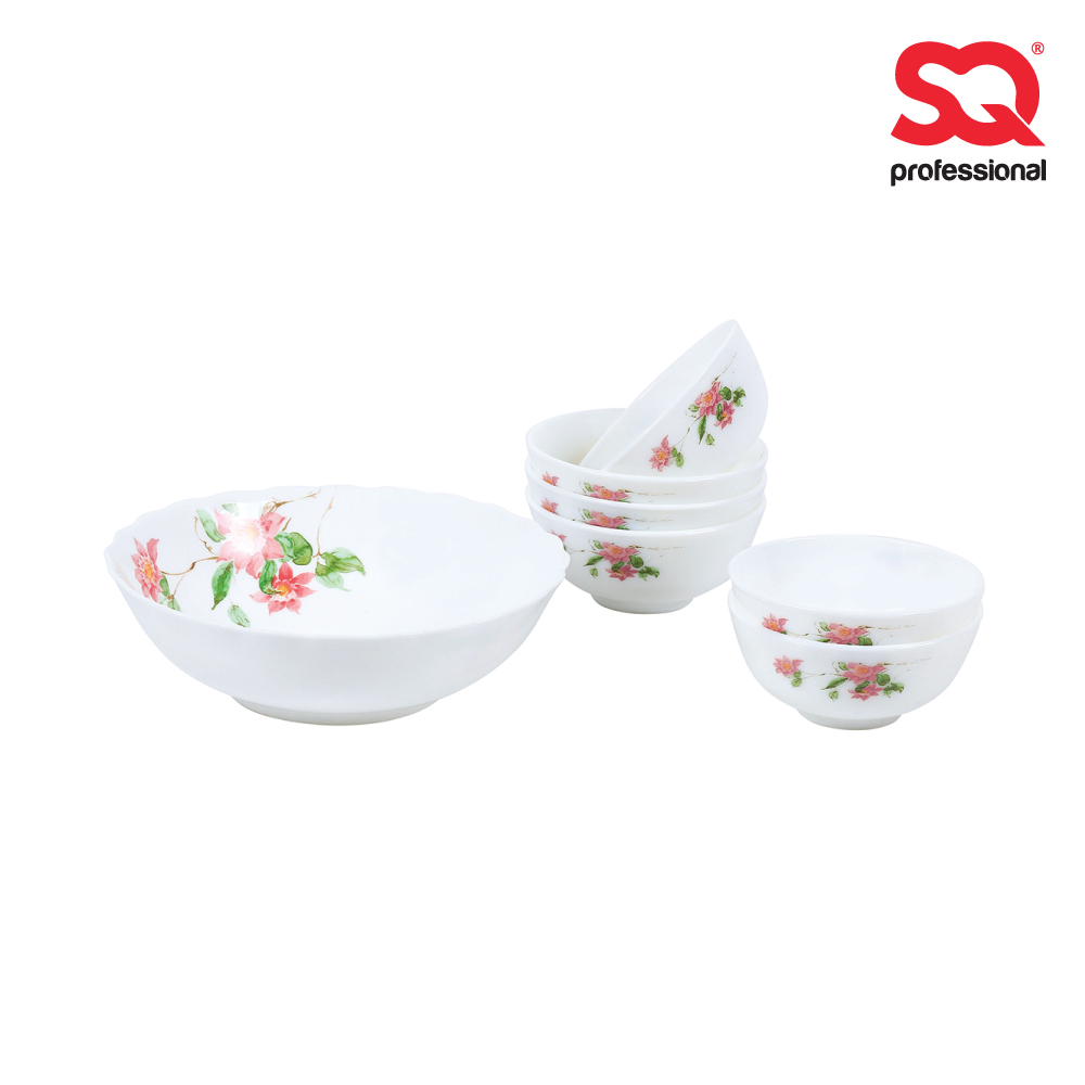 SQ Professional - Aria Opal Glass Soup Bowl Set 7pc D 