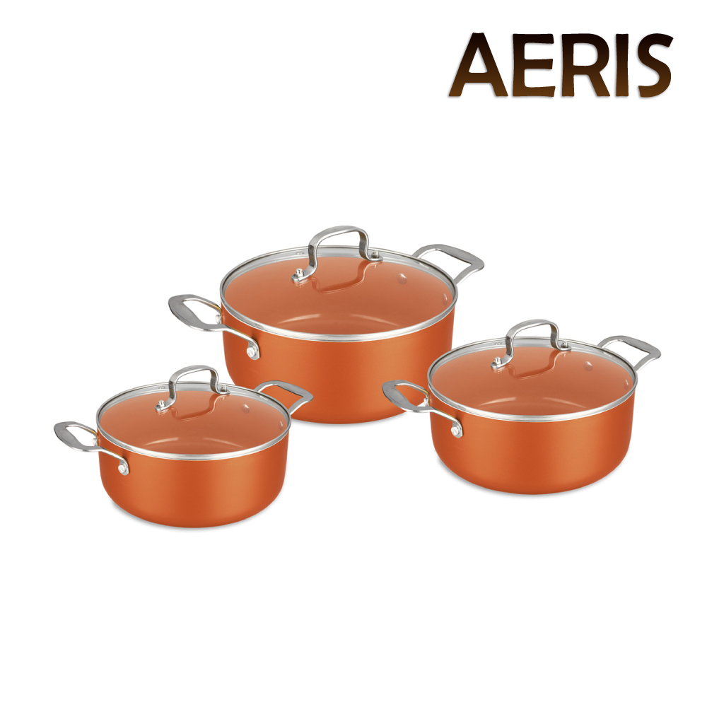 SQ Professional - Aeris Copper Casserole Set 3pc