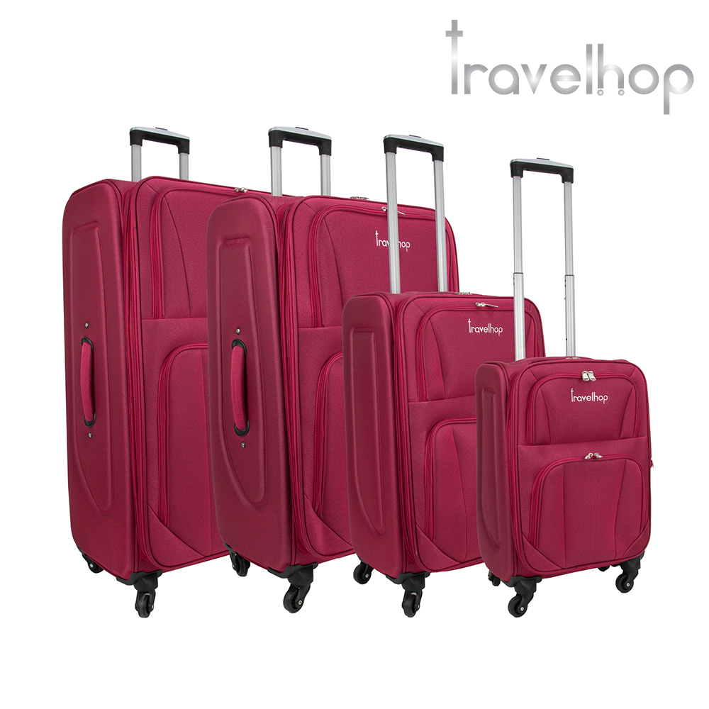 SQ Professional - Travelhop Suitcase Set 4pc Desert Red