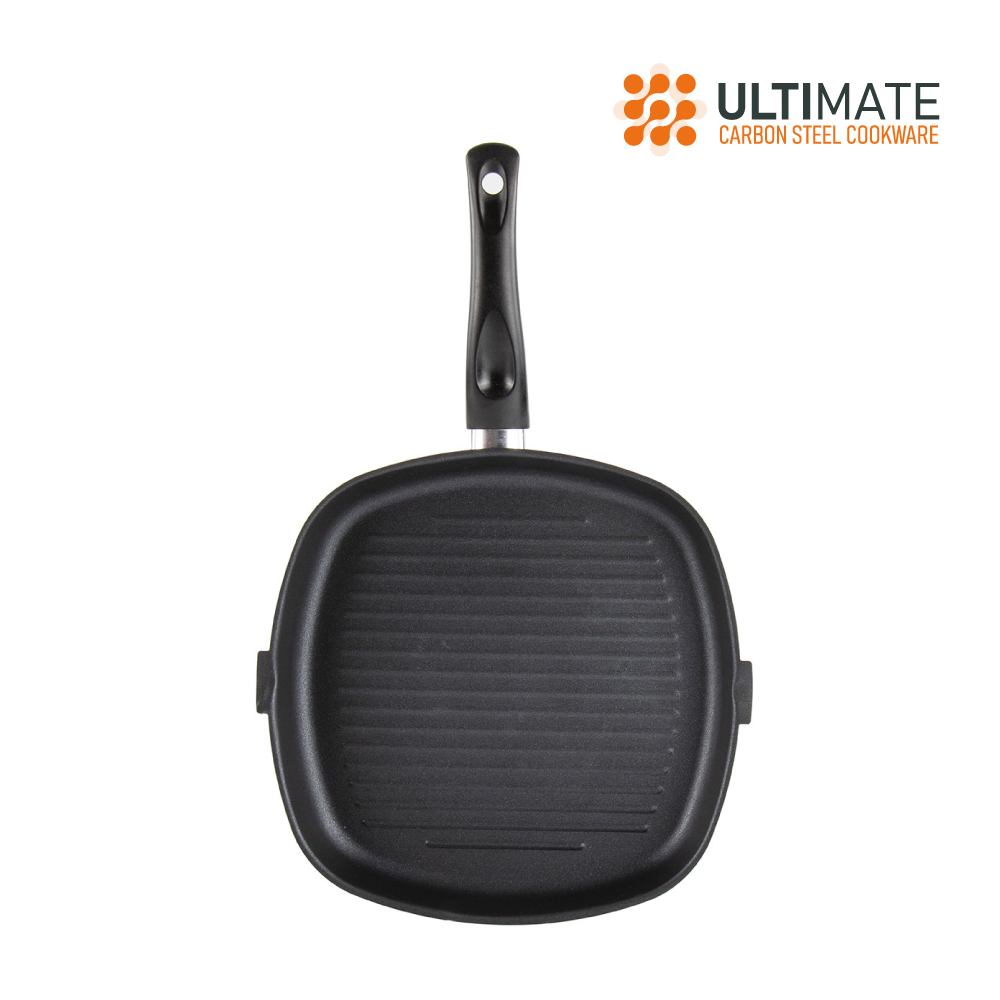 SQ Professional - Ultimate Carbon Steel Grill Pan Square 24cm 