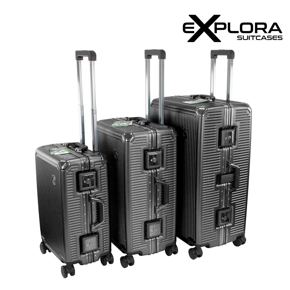 SQ Professional - Explora Suitcase Set 3pc Black