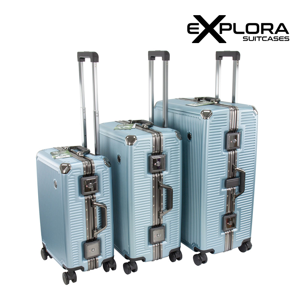 SQ Professional - Explora Suitcase Set 3pc Blue