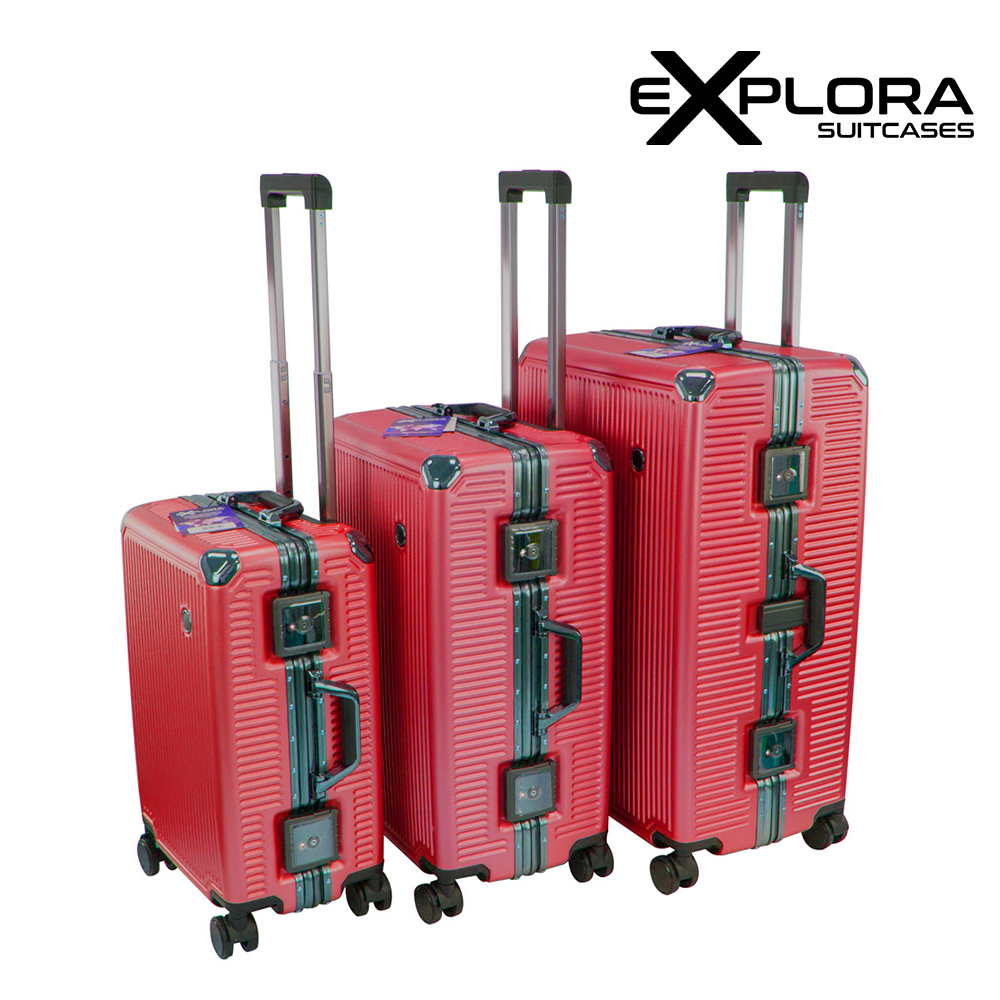 SQ Professional - Explora Suitcase Set 3pc Red