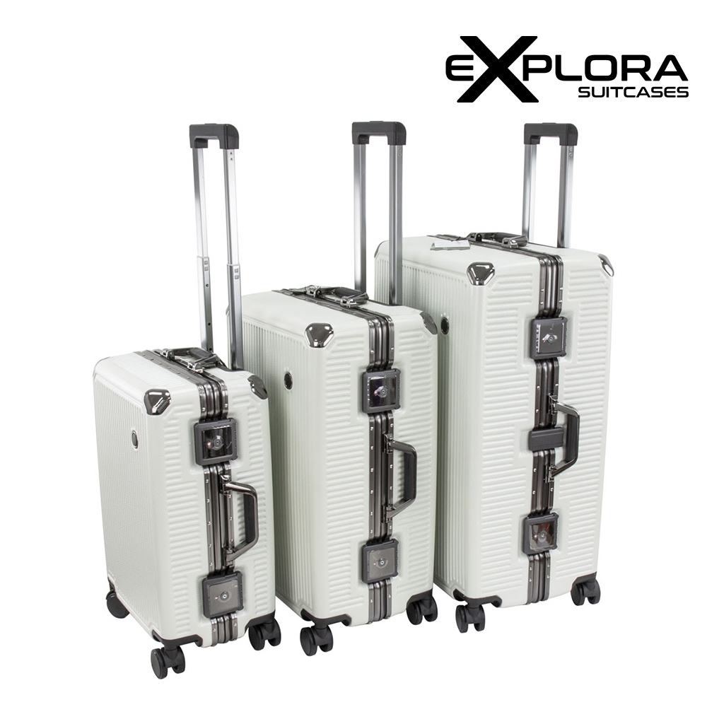 SQ Professional - Explora Suitcase Set 3pc White