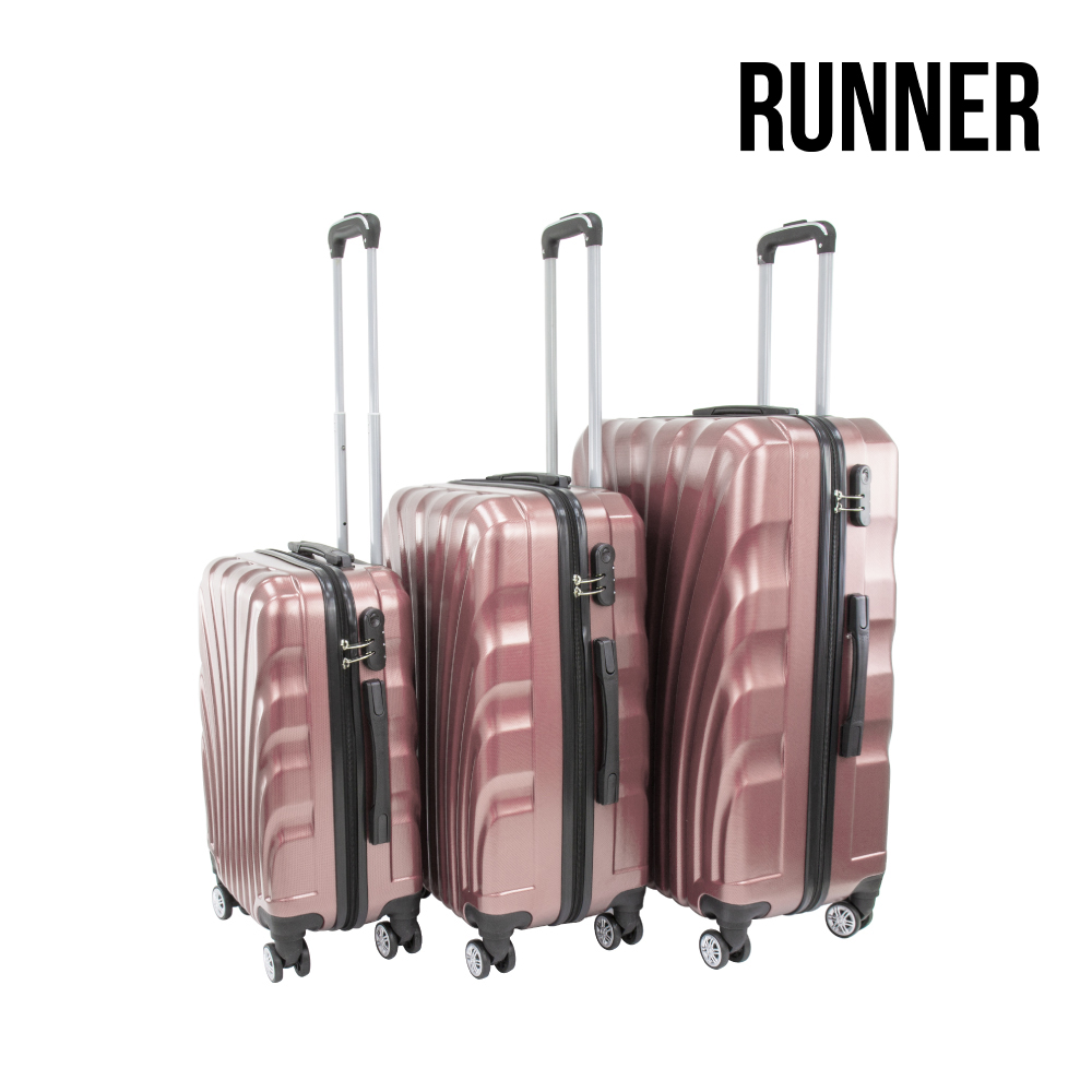 SQ Professional - Runner Luggage Suitcase Set 3pc Pink