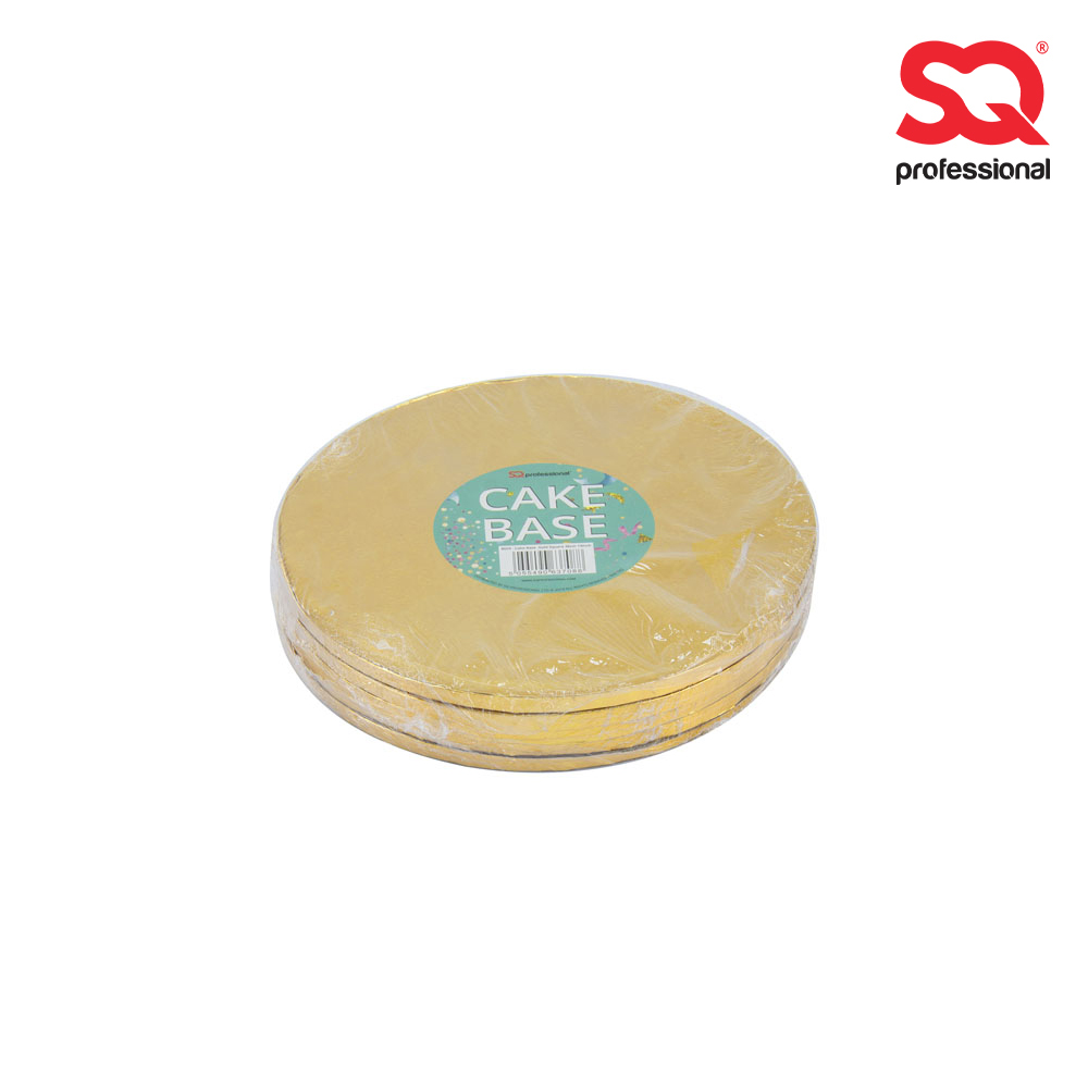 SQ Professional - Cake Base Set 5pc Gold Round 20cm