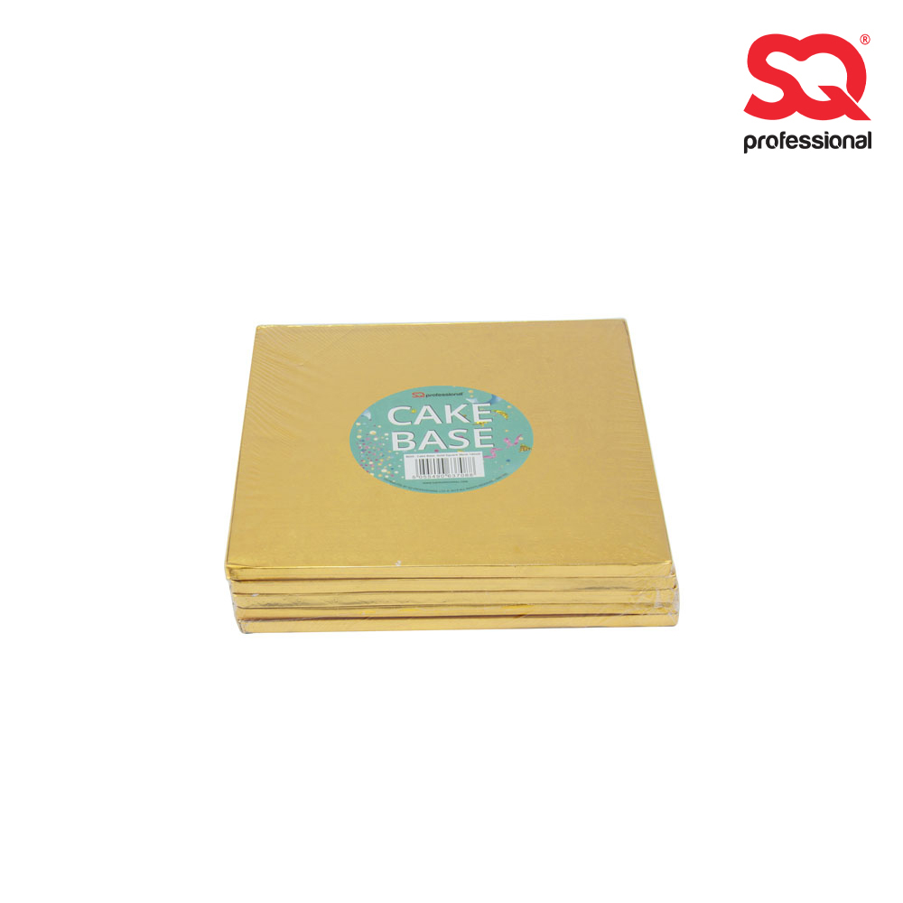 SQ Professional - Cake Base Set 5pc Gold Square 20cm