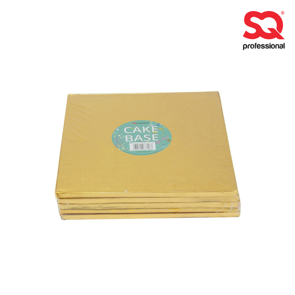 SQ Professional - Cake Base Set 5pc Gold Square 25cm