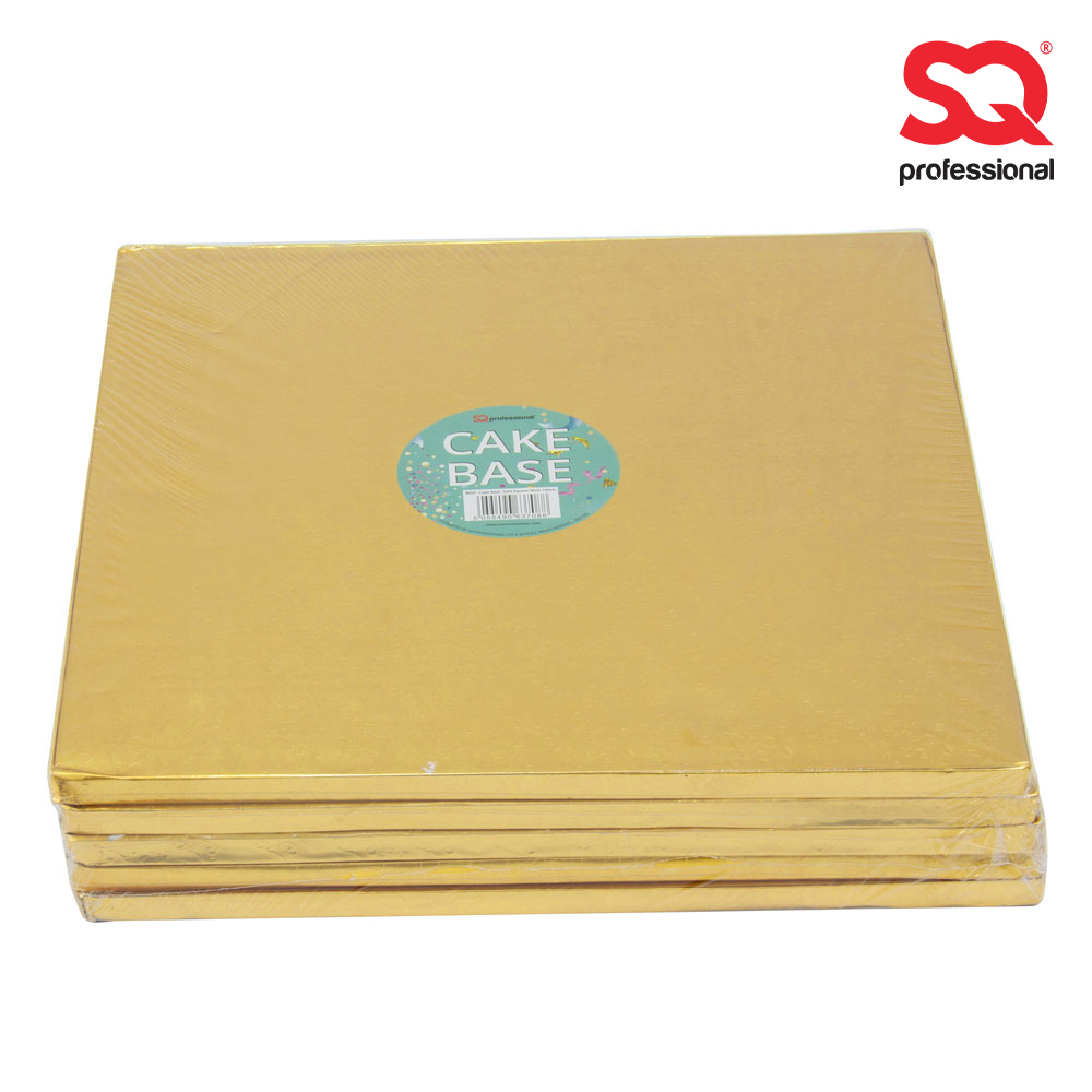 SQ Professional - Cake Base Set 5pc Gold Square 36cm