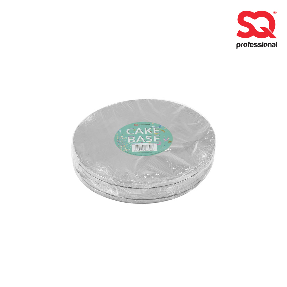 SQ Professional - Cake Base Set 5pc Silver Round 20cm