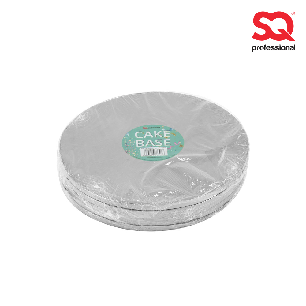 SQ Professional - Cake Base Set 5pc Silver Round 25cm