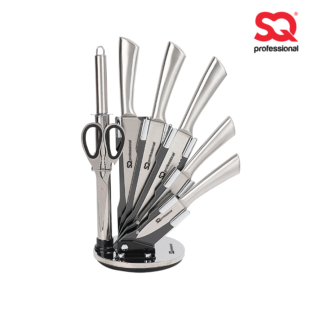 SQ Professional - Stainless Steel Kitchen Knife Set 8pc Silver