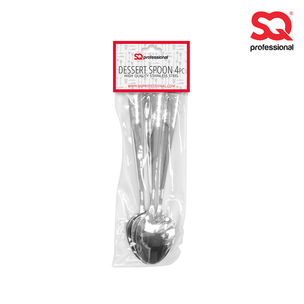 SQ Professional - Stainless Steel Cutlery Set 4pc Dessert Spoon