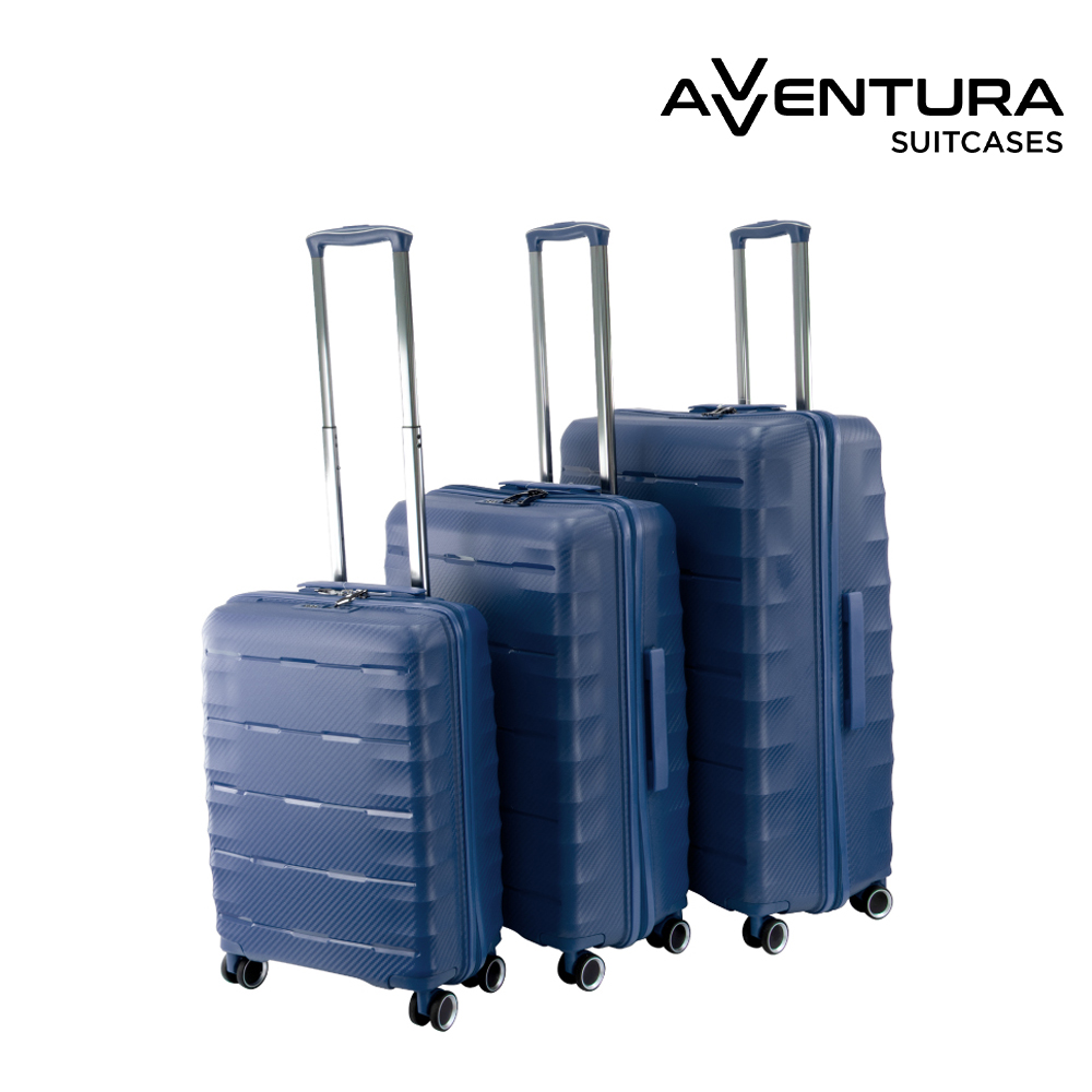 SQ Professional - Avventura Suitcase Set 3pc Blue 51-63-74cm