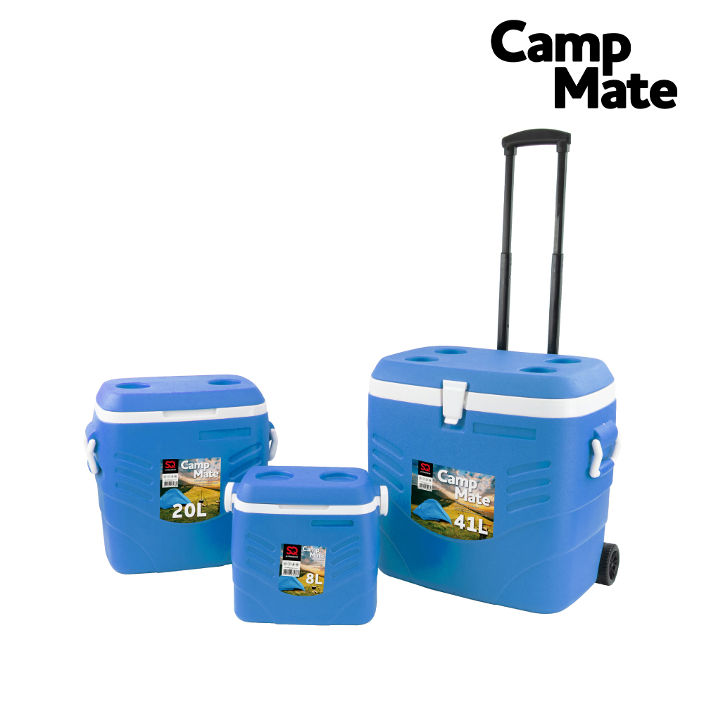 SQ Professional - CampMate Ice Chest w Wheels Set 3pc Blue