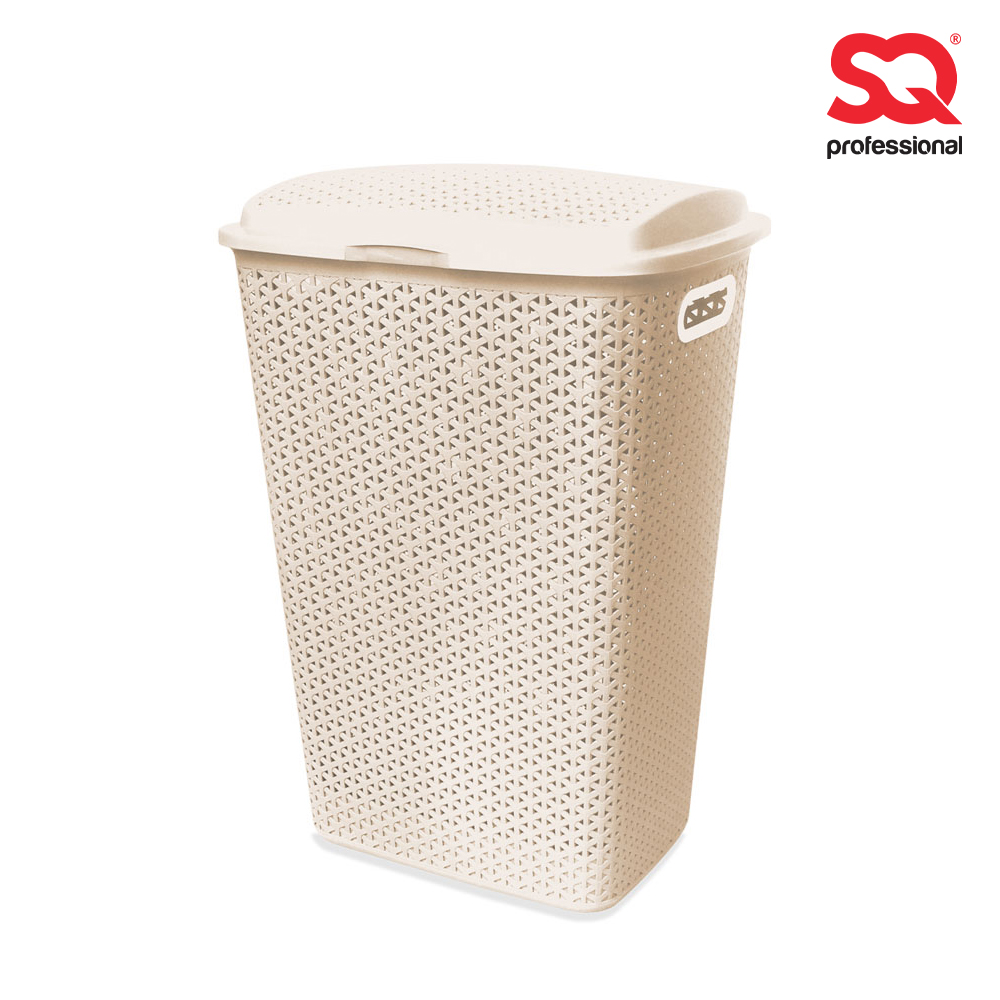 SQ Professional - Rattan Laundry Hamper Beige 54L