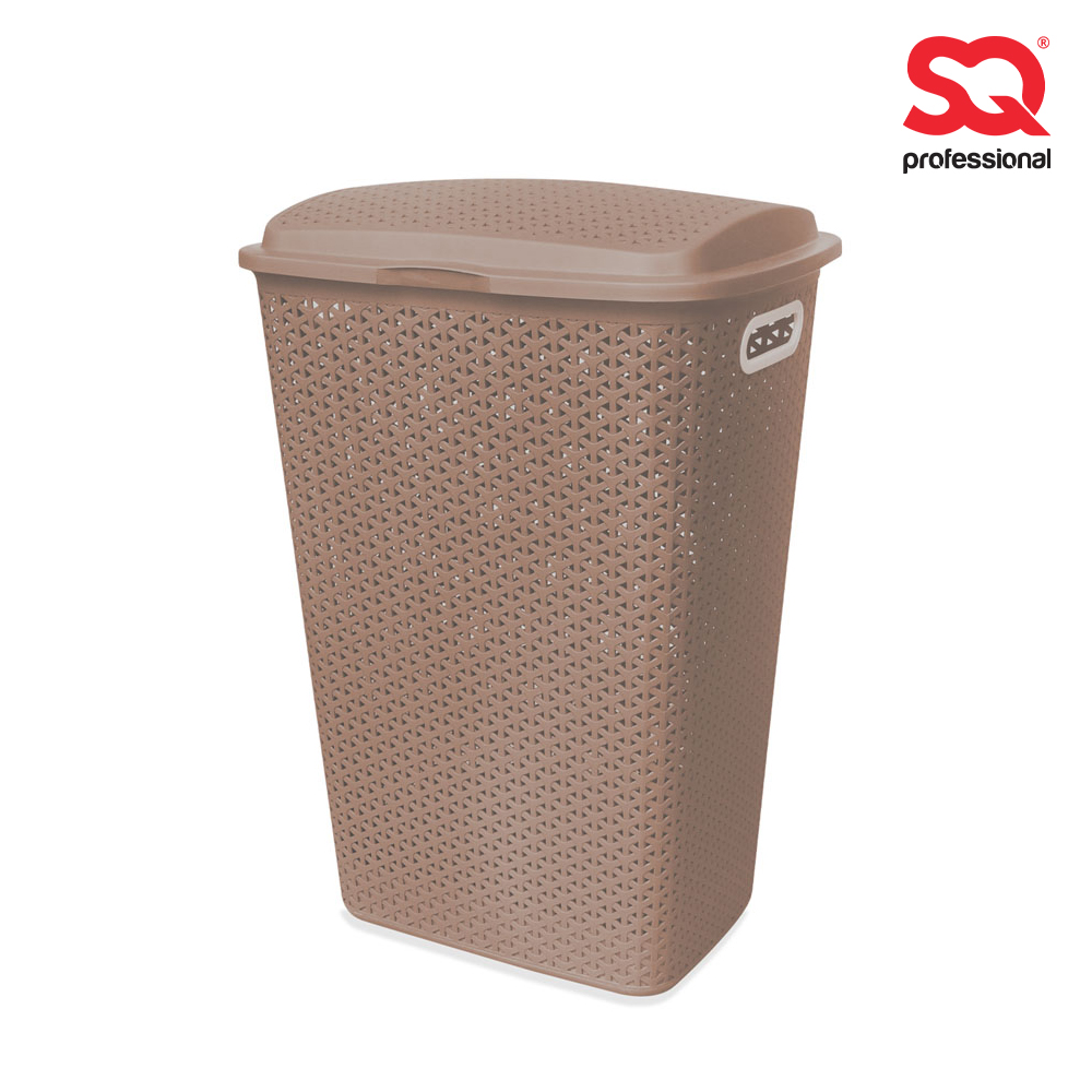 SQ Professional - Rattan Laundry Hamper Brown 54L