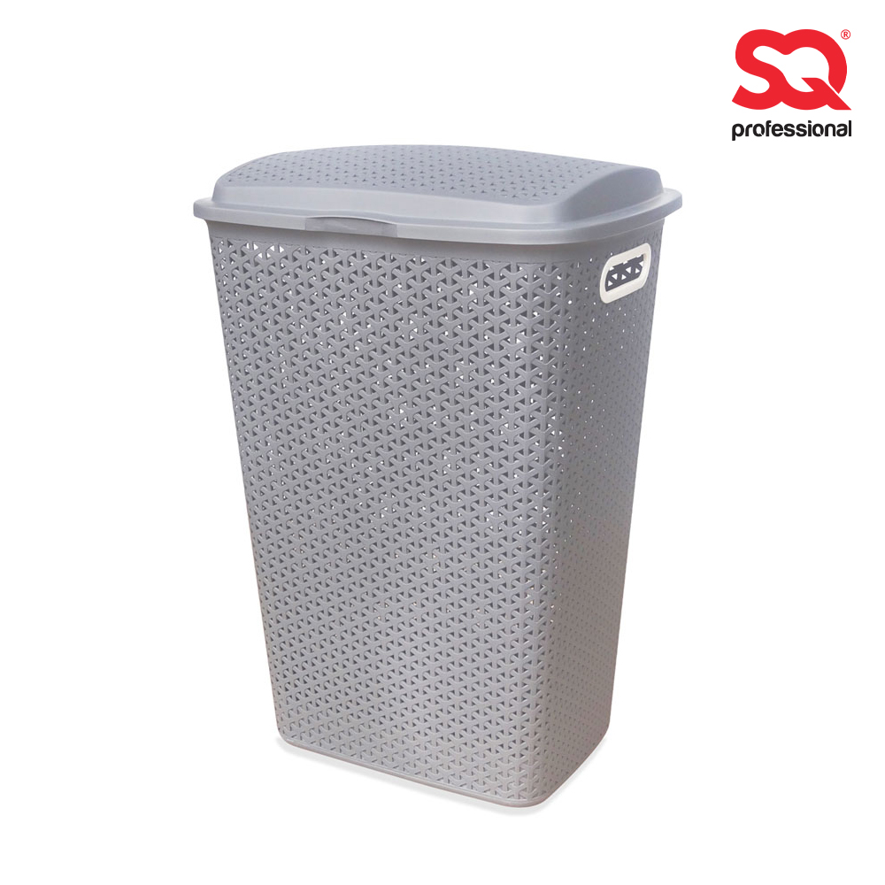 SQ Professional - Rattan Laundry Hamper Grey 54L