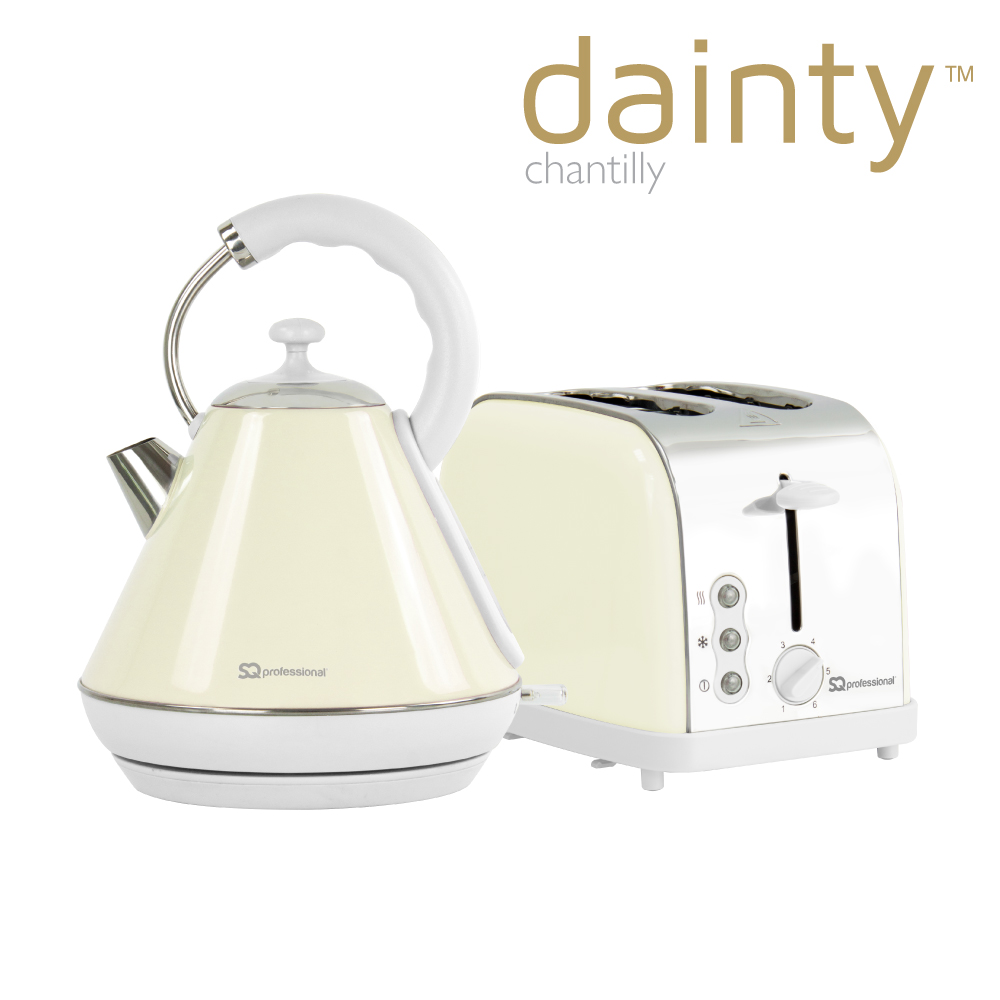 SQ Professional - Dainty Breakfast Set 2pc Kettle-Toaster Chantilly