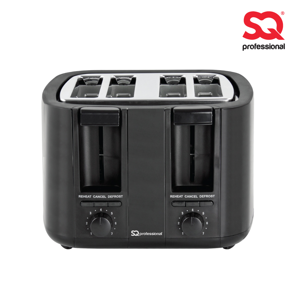 SQ Professional - Blitz Plastic Four Slice Toaster Black