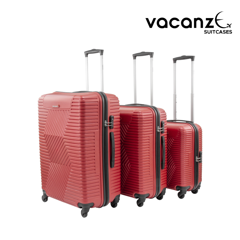 SQ Professional - Vacanze Suitcase Set 3pc Red