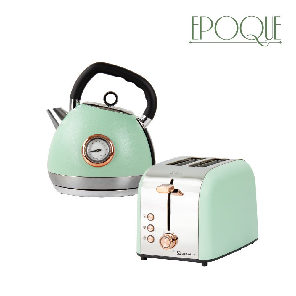 SQ Professional - Epoque Breakfast Set 2pc Kettle-Toaster Green