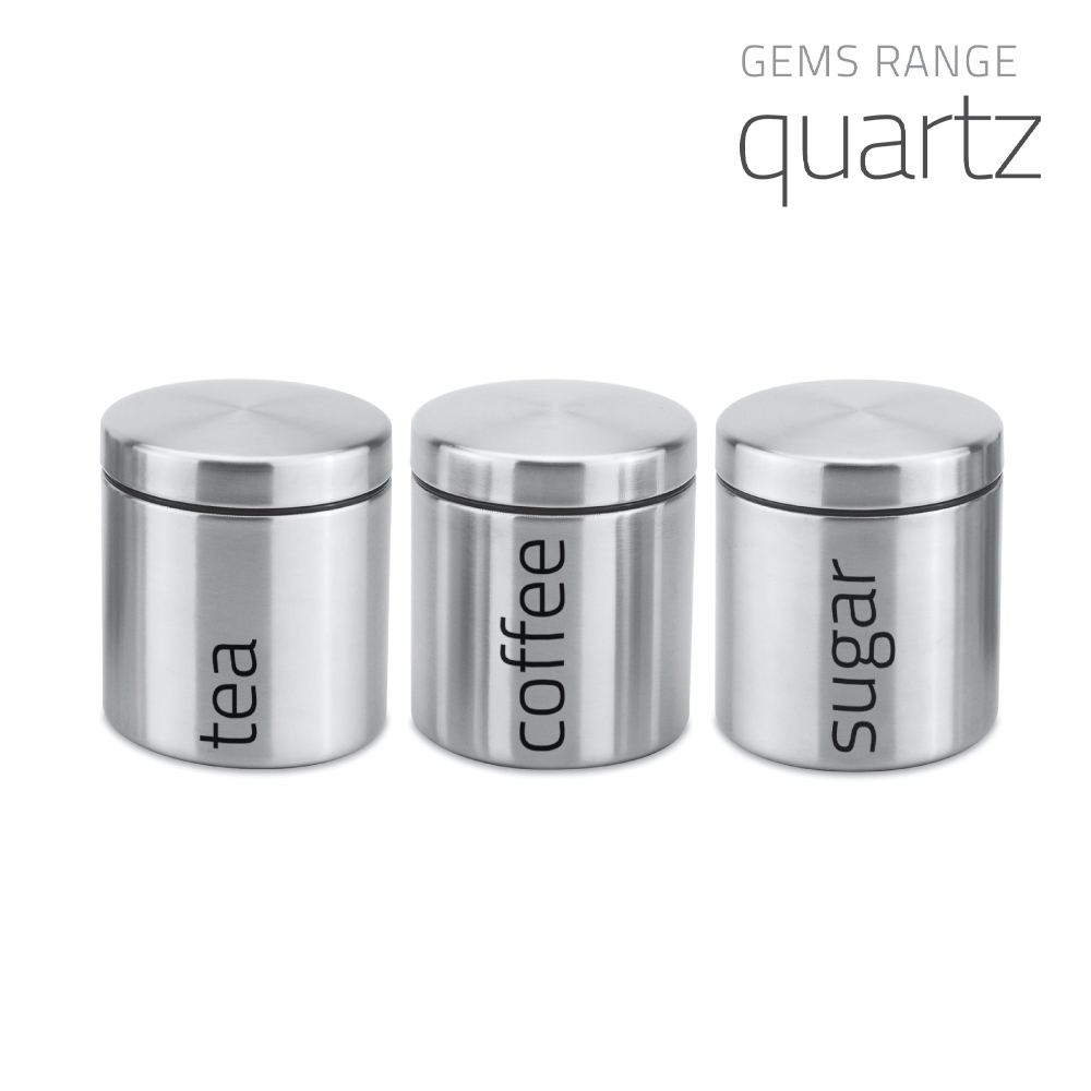 SQ Professional - Gems Airtight Food Canister Set 3pc Quartz