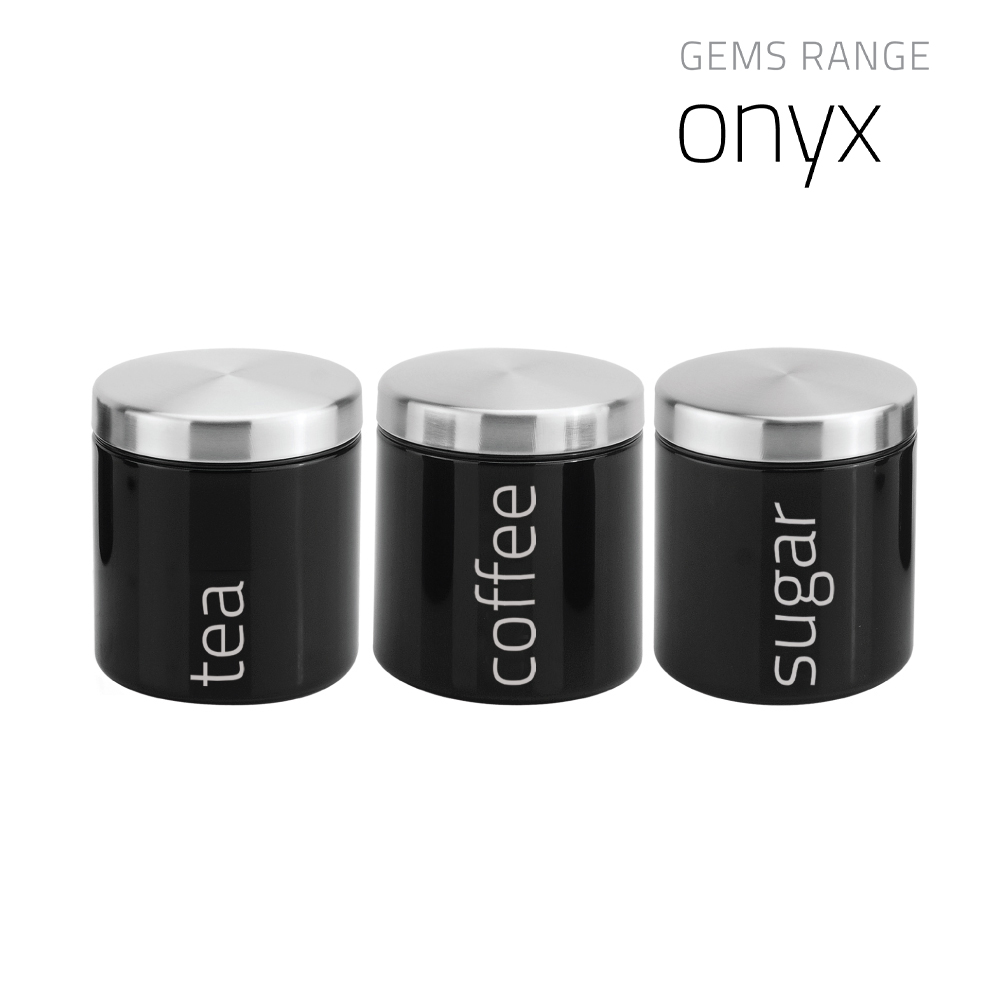 SQ Professional - Gems Airtight Food Canister Set 3pc Onyx