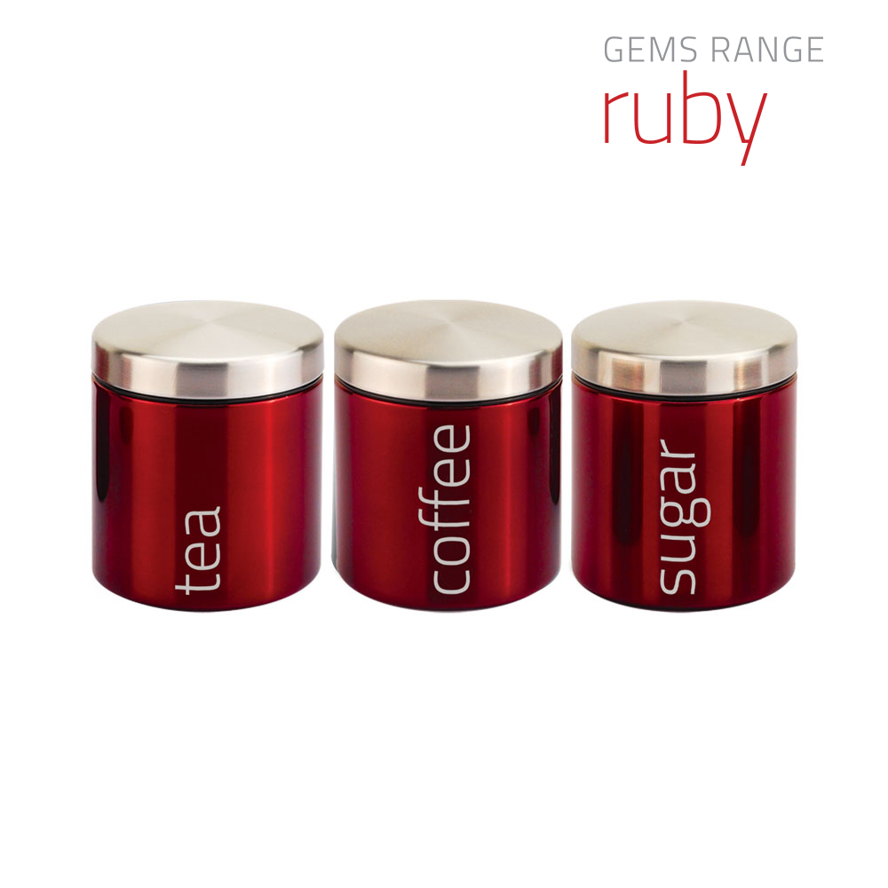 SQ Professional - Gems Airtight Food Canister Set 3pc Ruby