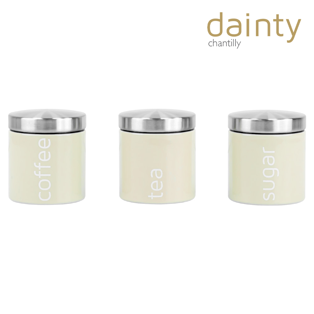 SQ Professional - Dainty Airtight Food Canister Set 3pc Chantilly