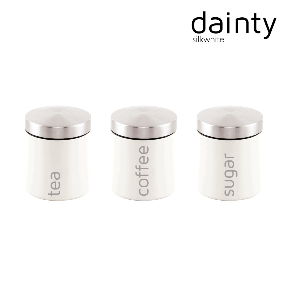 SQ Professional - Dainty Airtight Food Canister Set 3pc Silkwhite