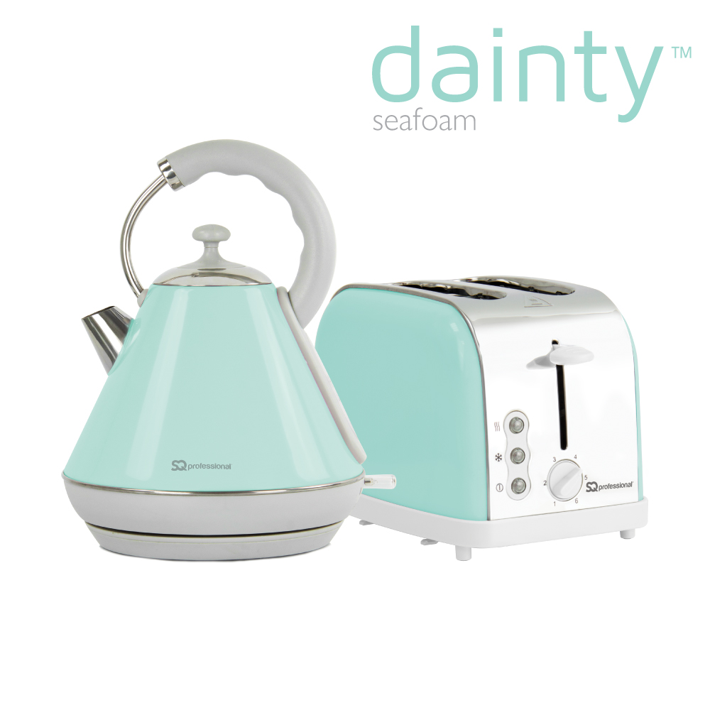 SQ Professional - Dainty Breakfast Set 2pc Kettle-Toaster Seafoam