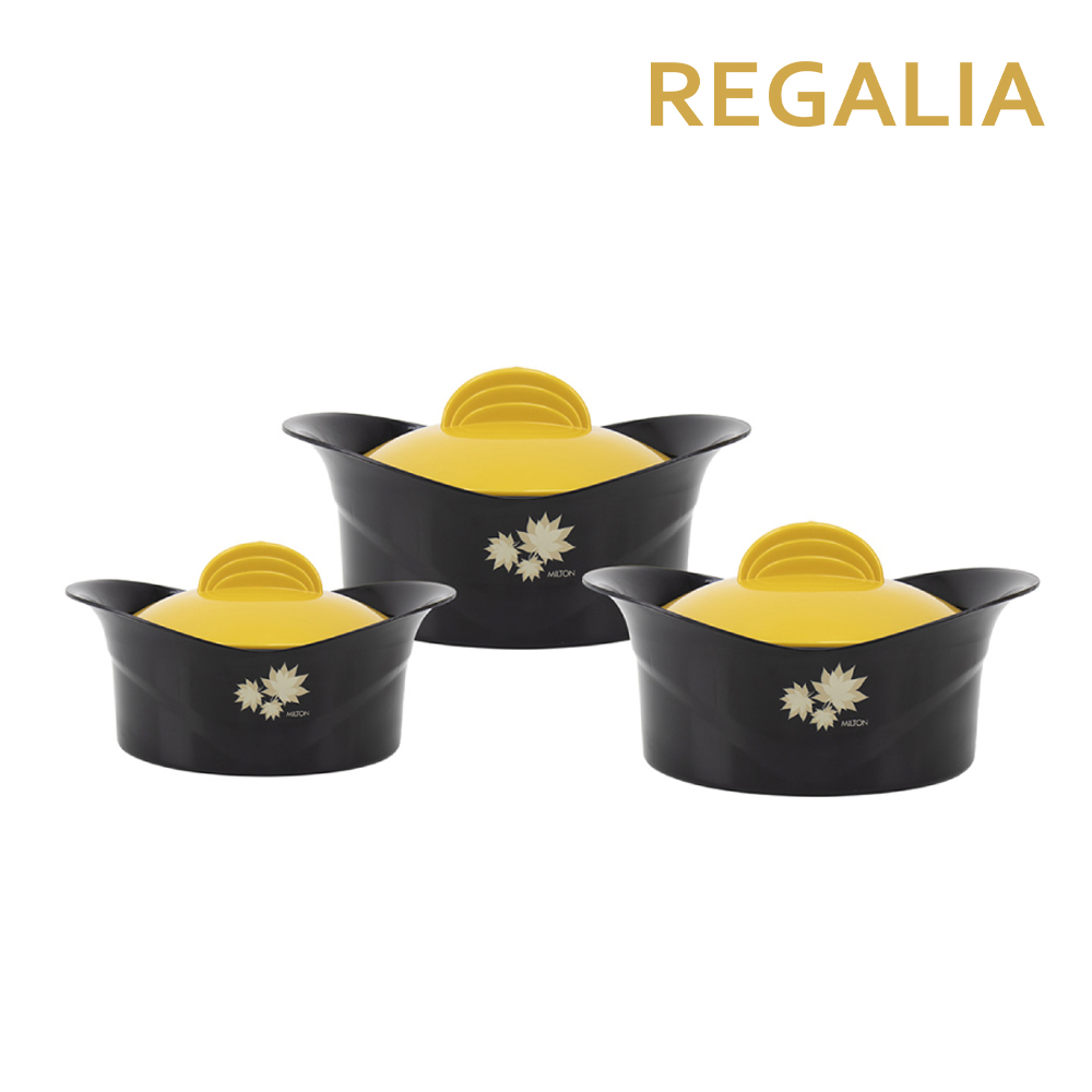 SQ Professional - Regalia Insulated Casserole Set 3pc Black 2500-3500-5000 