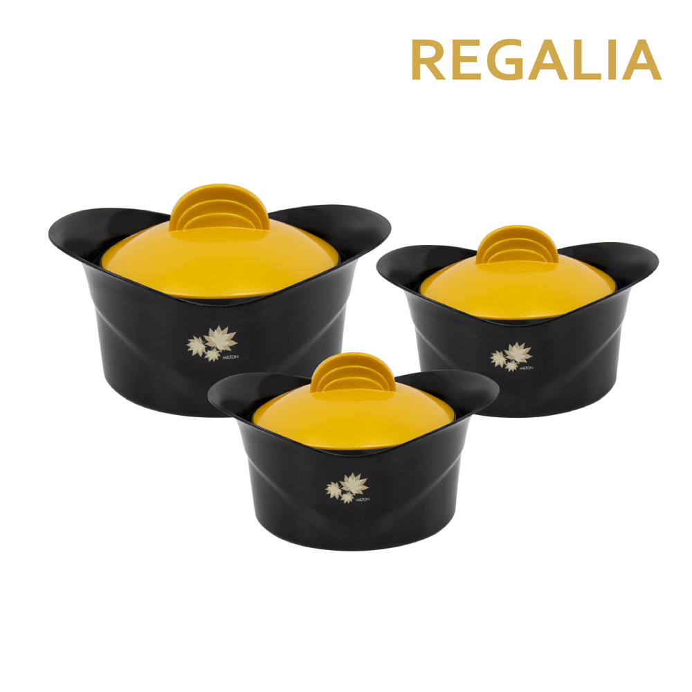 SQ Professional - Regalia Insulated Casserole Set 3pc Black 5000-8000-10000 