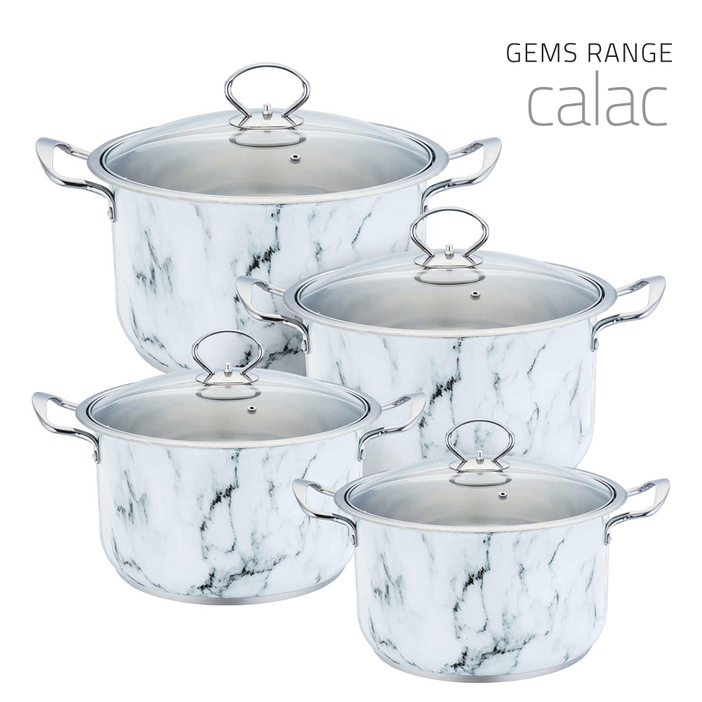 SQ Professional - Gems Stainless Steel Stockpot Set 4pc Calac 18-20-22-24cm