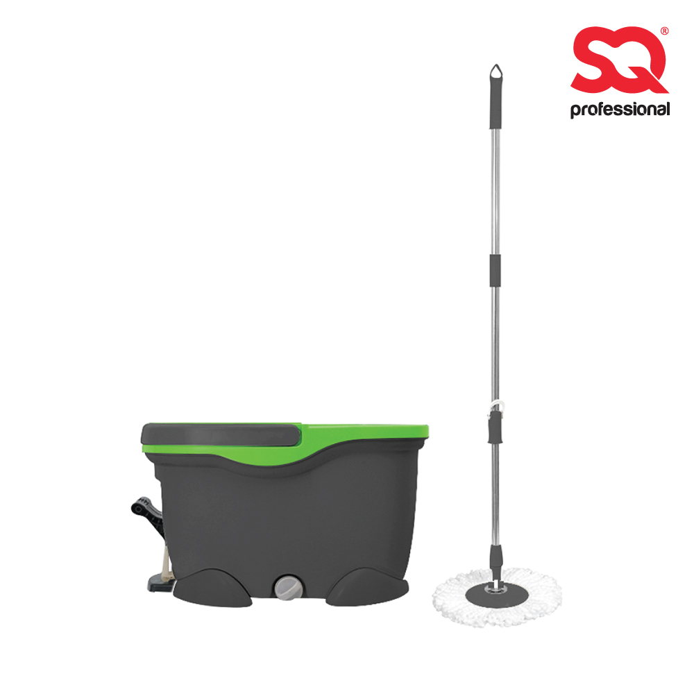 SQ Professional - Spin Mop-Pedal Bucket Grey-Green