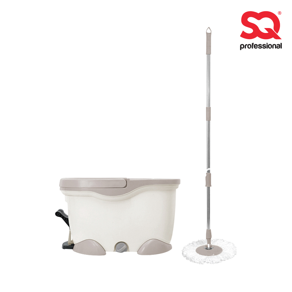 SQ Professional - Spin Mop-Pedal Bucket Beige